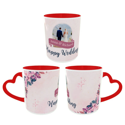 Customized Coffee Mugs ( Wedding Gift For Couple ) in red Colour