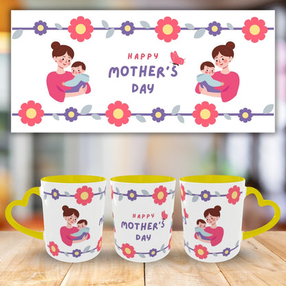 Customized Coffee Mugs For mother in Yellow ( Special for Mother )