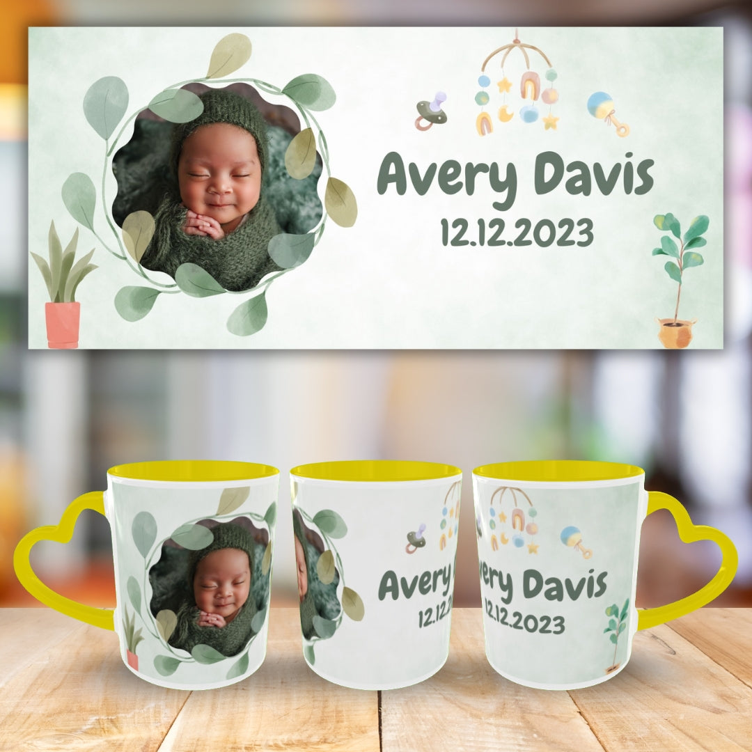 Customized Coffee Mugs For Little Baby in Yellow