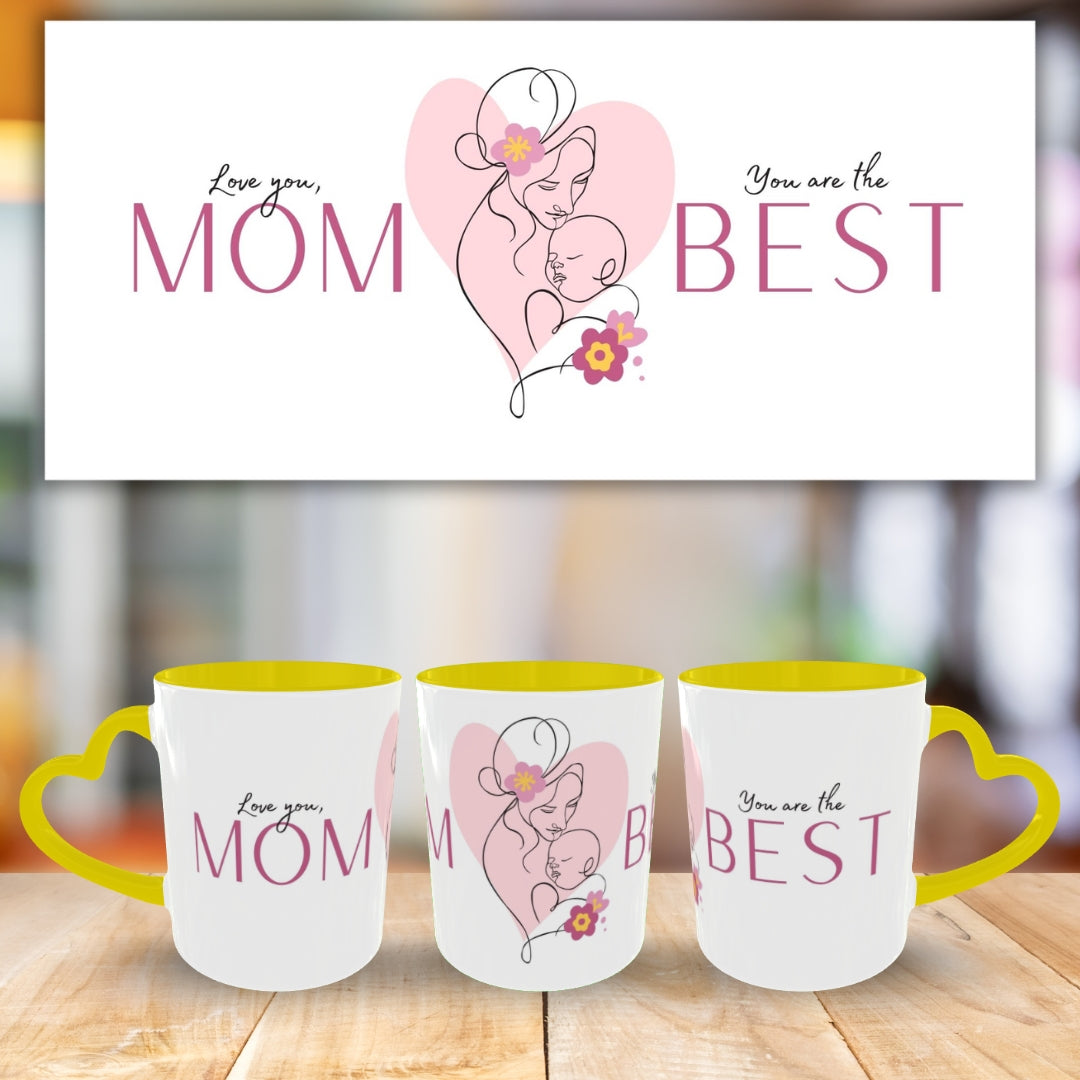 Customized Coffee Mugs For mother in Yellow ( Special for Mother )