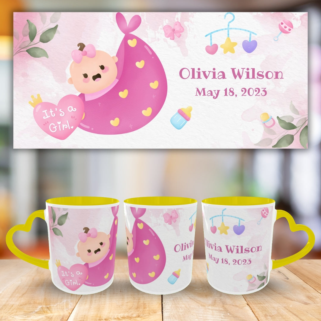 Customized Coffee Mugs For Little Baby in Yellow