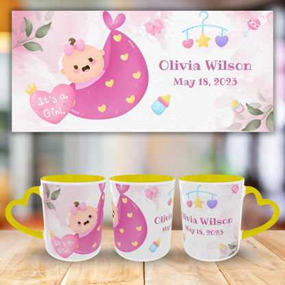 Customized Coffee Mugs For Little Baby in Yellow