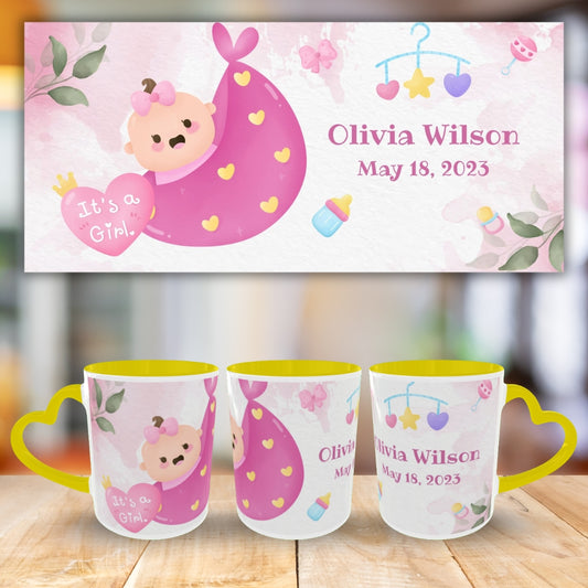 Customized Coffee Mugs For Little Baby in Yellow