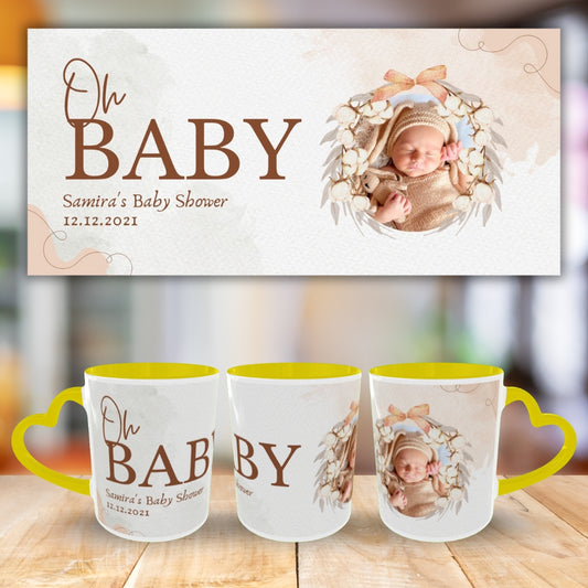 Customized Coffee Mugs For Little Baby in Yellow