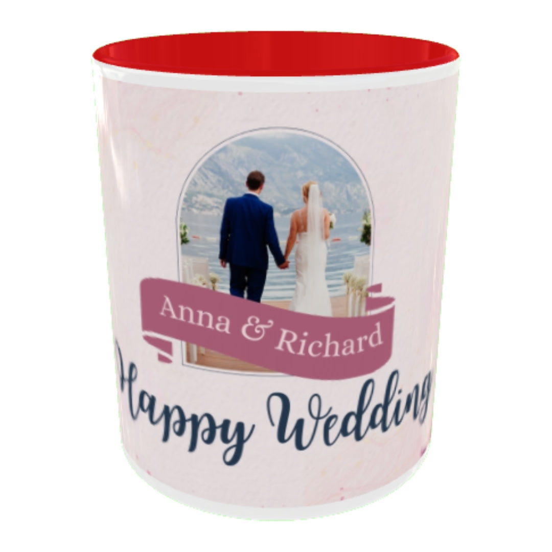 Customized Coffee Mugs ( Wedding Gift For Couple ) in red Colour