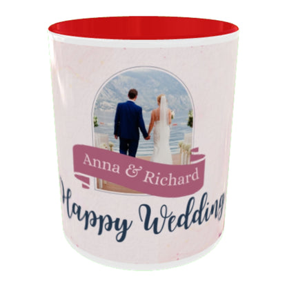 Customized Coffee Mugs ( Wedding Gift For Couple ) in red Colour