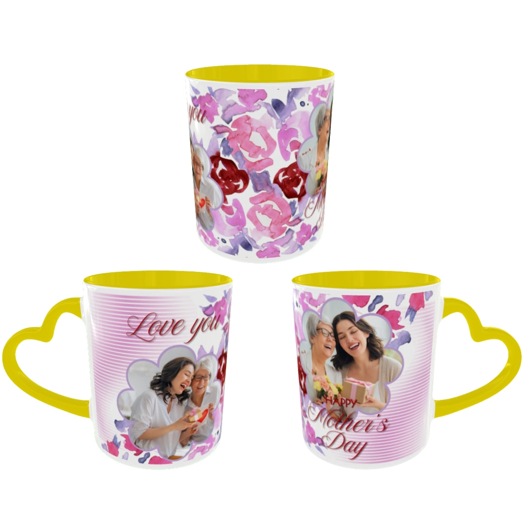Customized Coffee Mugs For Birthday in Yellow