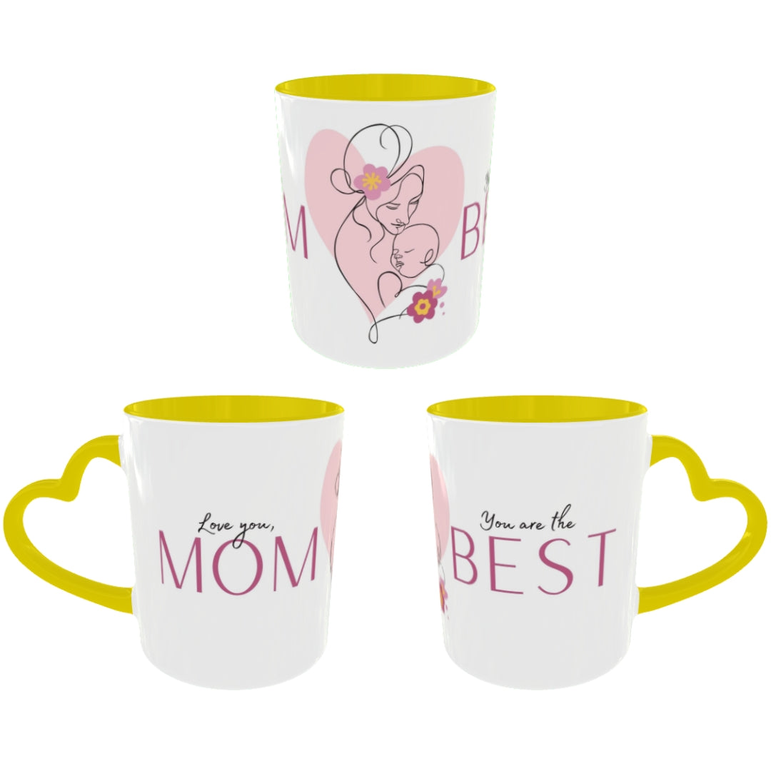 Customized Coffee Mugs For mother in Yellow ( Special for Mother )