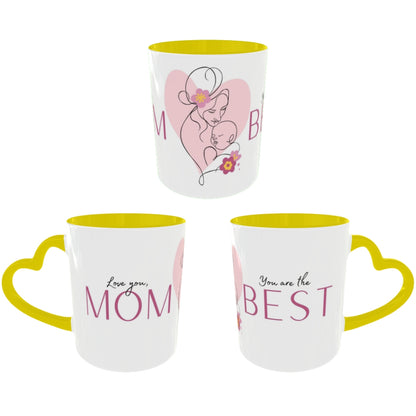 Customized Coffee Mugs For mother in Yellow ( Special for Mother )