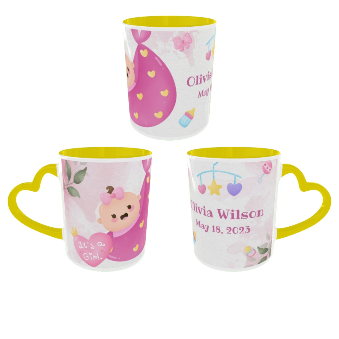 Customized Coffee Mugs For Little Baby in Yellow