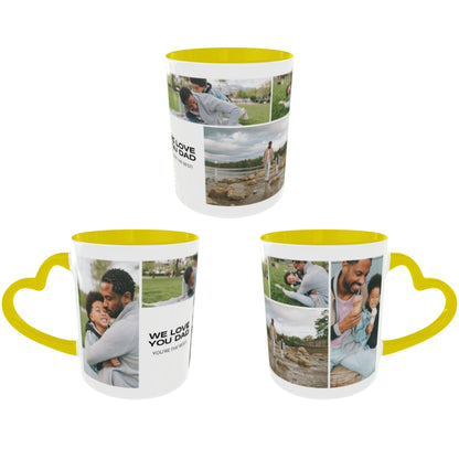 Customized Coffee Mugs For Dad in Yellow ( Your Super Hero )