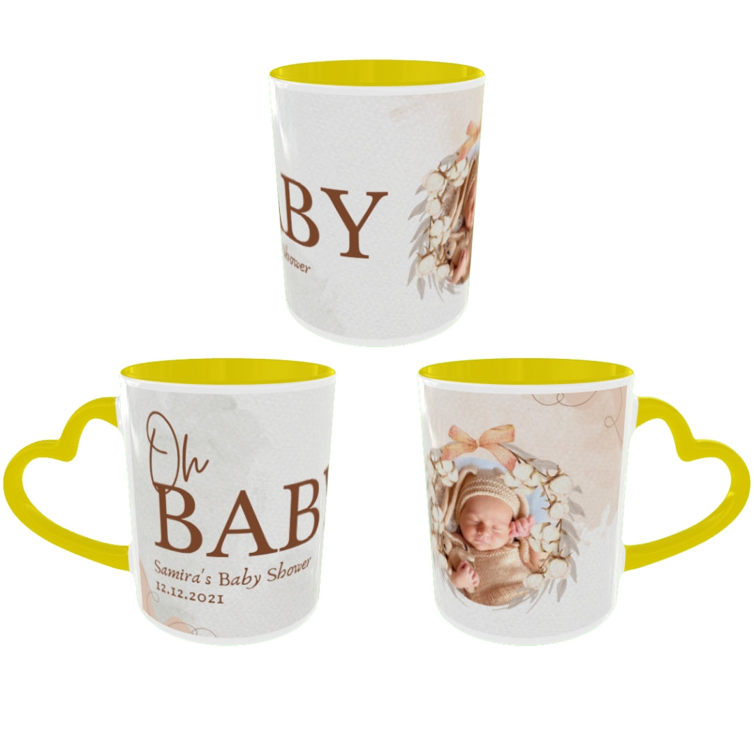 Customized Coffee Mugs For Little Baby in Yellow