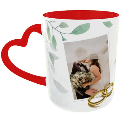 Customized Coffee Mugs in red ( Wedding Gift For Couple )