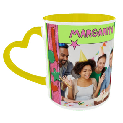Customized Coffee Mugs For Birthday in Yellow