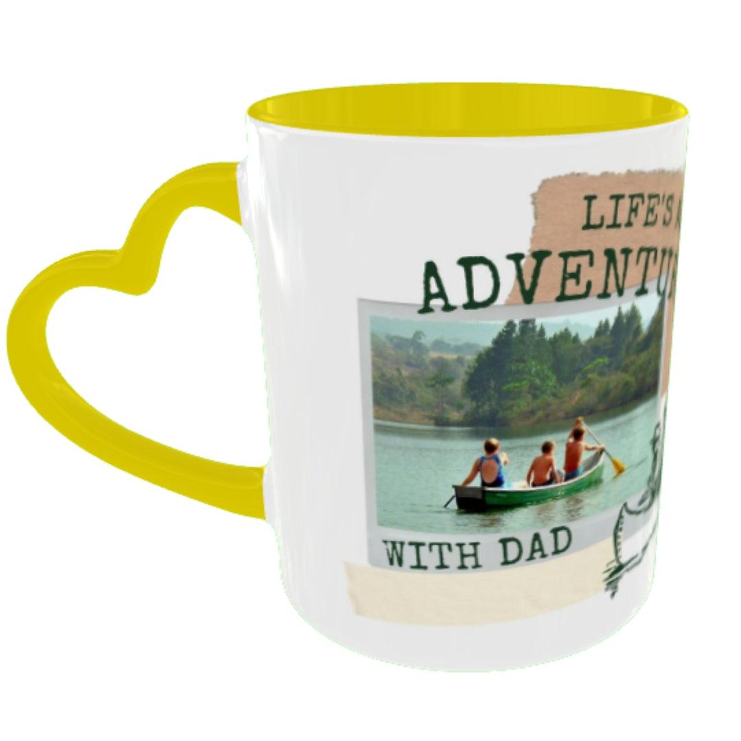 Customized Coffee Mugs For Dad in Yellow ( Your Super Hero )