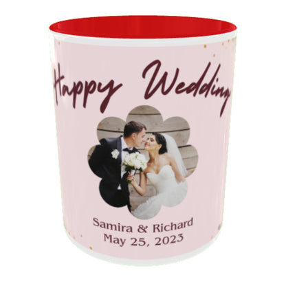 Customized Coffee Mugs in red ( Wedding Gift For Couple )