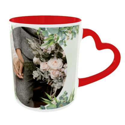 Customized Coffee Mugs in red ( Wedding Gift For Couple )