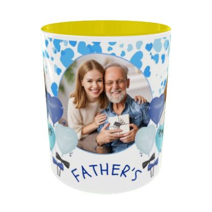 Customized Coffee Mugs For Dad in Yellow ( Your Super Hero )