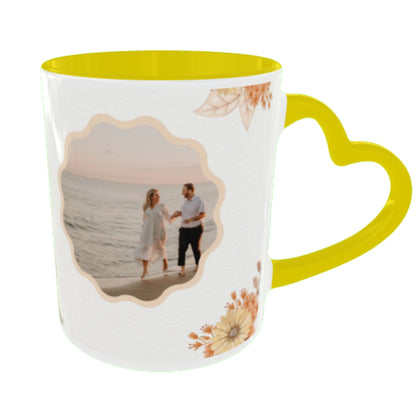 Customized Coffee Mugs For Couple in Yellow ( anniversary )