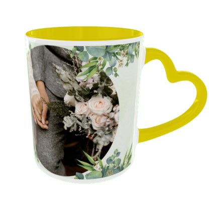Customized Coffee Mugs For Couple in Yellow ( anniversary )