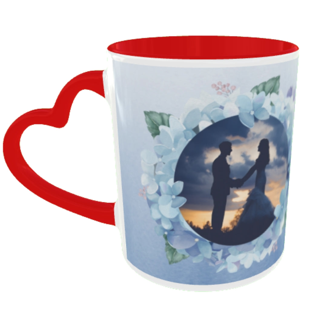 Customized Coffee Mugs in red ( Wedding Gift For Couple )