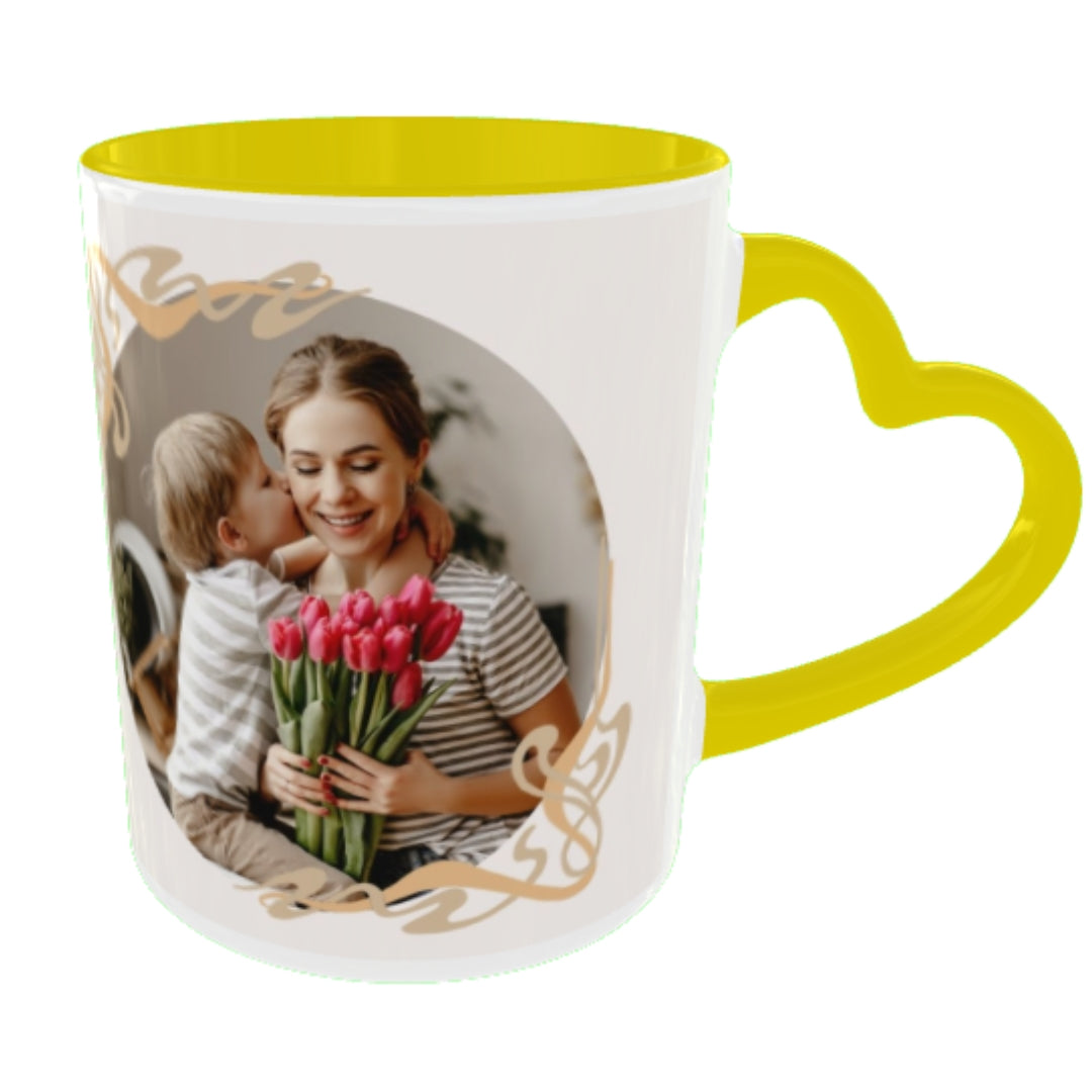 Customized Coffee Mugs For mother in Yellow ( Special for Mother )
