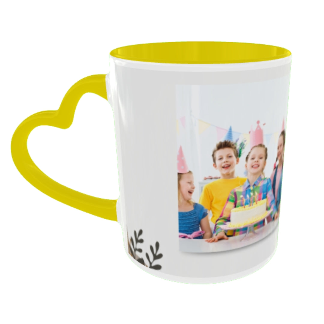 Customized Coffee Mugs For Birthday in Yellow