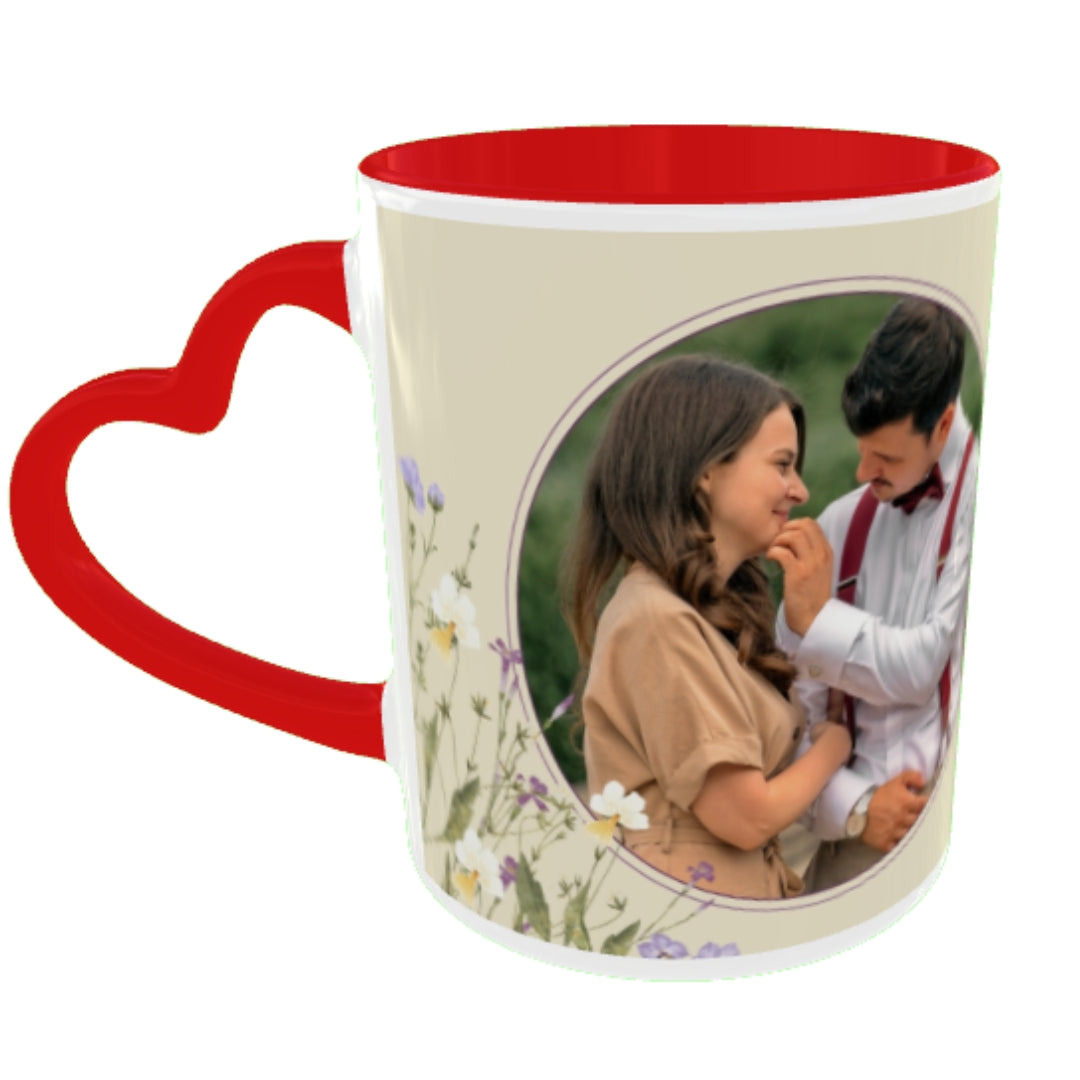 Customized Coffee Mugs in red ( Wedding Gift For Couple )