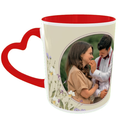 Customized Coffee Mugs in red ( Wedding Gift For Couple )
