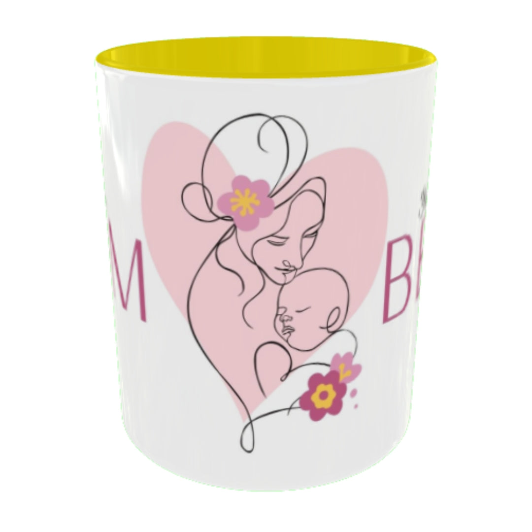 Customized Coffee Mugs For mother in Yellow ( Special for Mother )