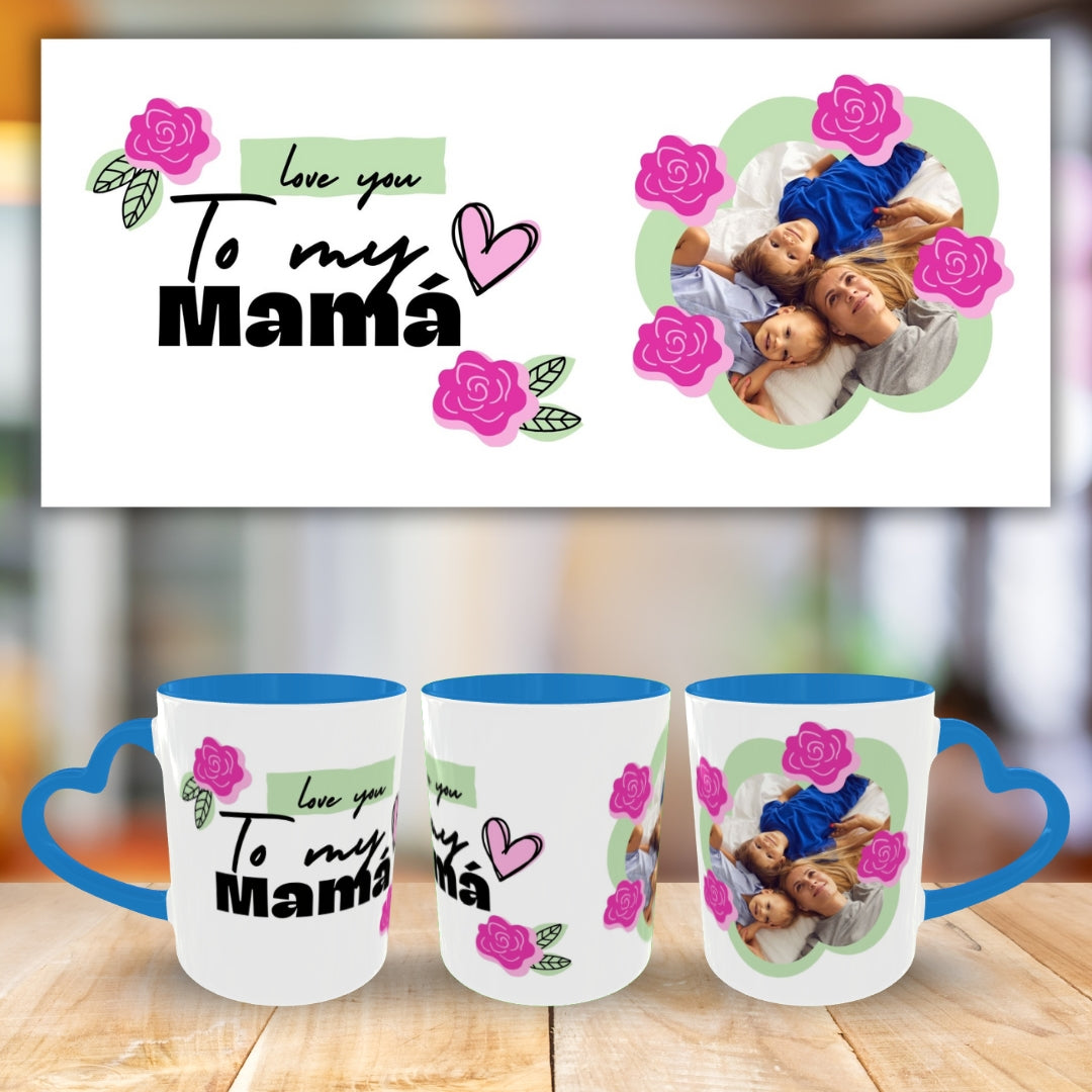 Customized Coffee Mugs For mother in Blue ( Special for Mother )