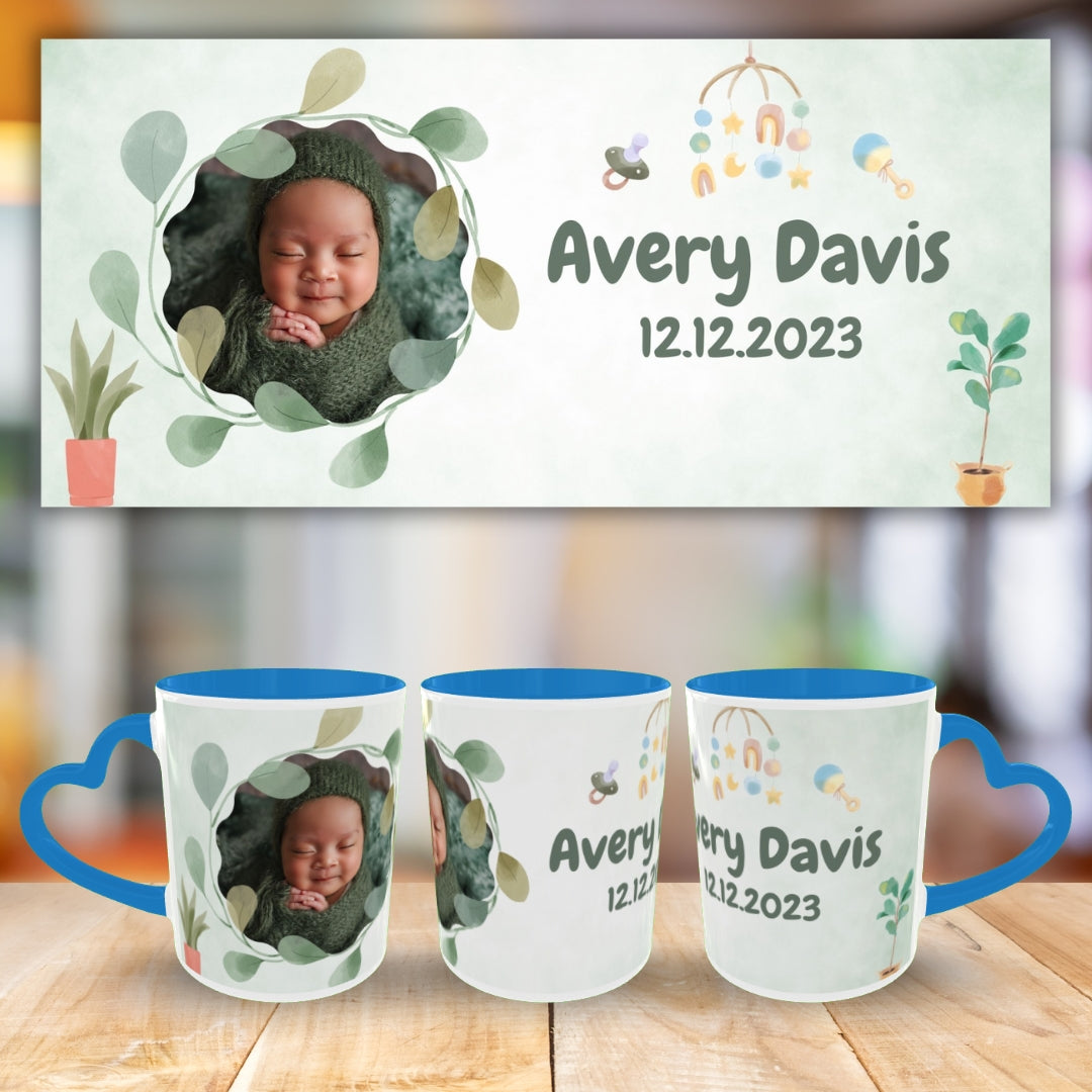 Customized Coffee Mugs For Little Baby in Blue