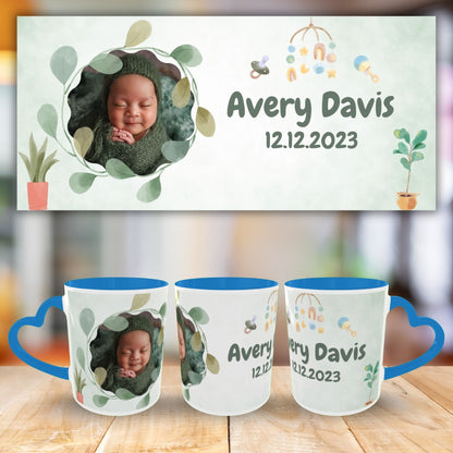 Customized Coffee Mugs For Little Baby in Blue