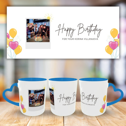 Customized Coffee Mugs For Birthday in Blue