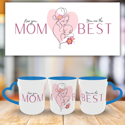Customized Coffee Mugs For mother in Blue ( Special for Mother )