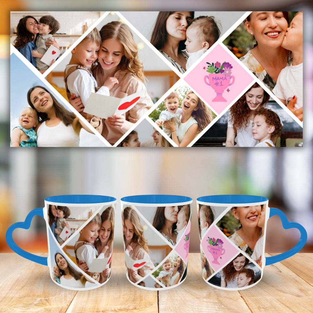 Customized Coffee Mugs For mother in Blue ( Special for Mother )