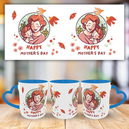 Customized Coffee Mugs For mother in Blue ( Special for Mother )