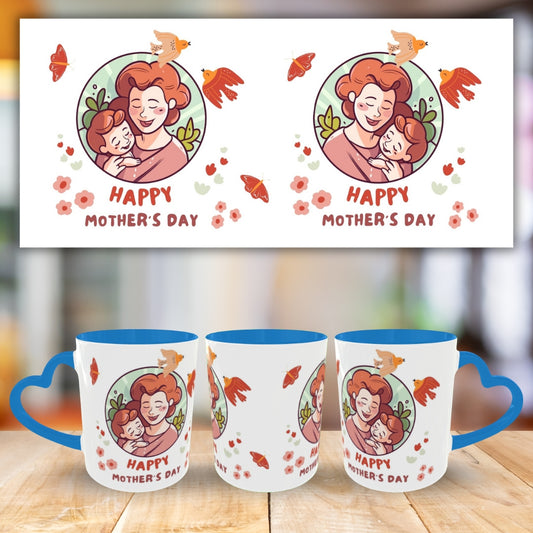 Customized Coffee Mugs For mother in Blue ( Special for Mother )