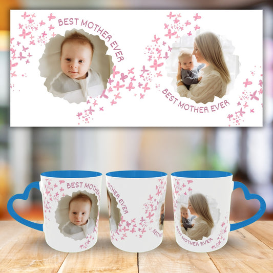 Customized Coffee Mugs For mother in Blue ( Special for Mother )