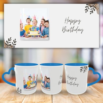 Customized Coffee Mugs For Birthday in Blue