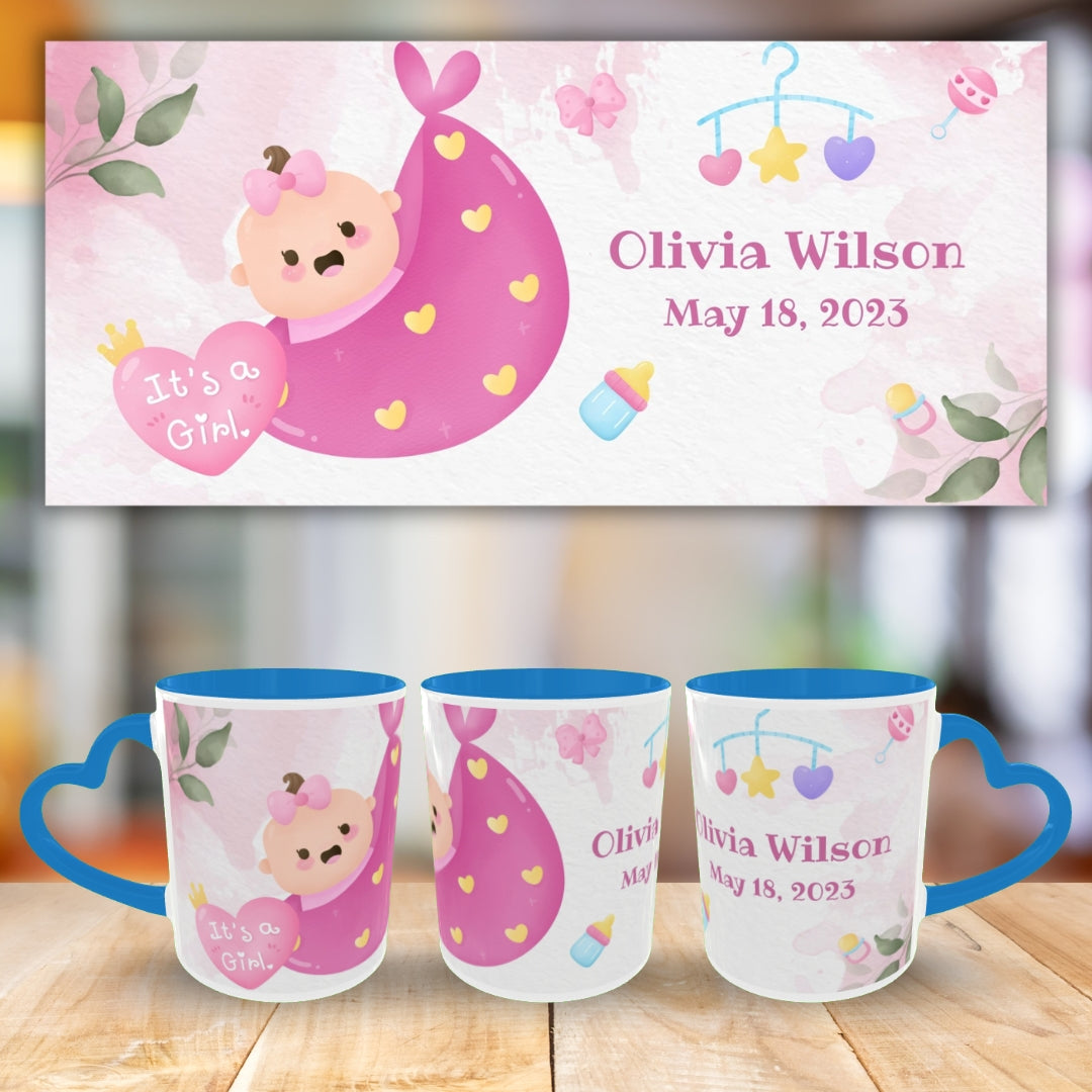 Customized Coffee Mugs For Little Baby in Blue
