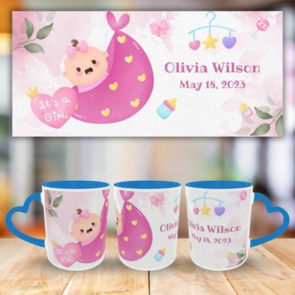 Customized Coffee Mugs For Little Baby in Blue