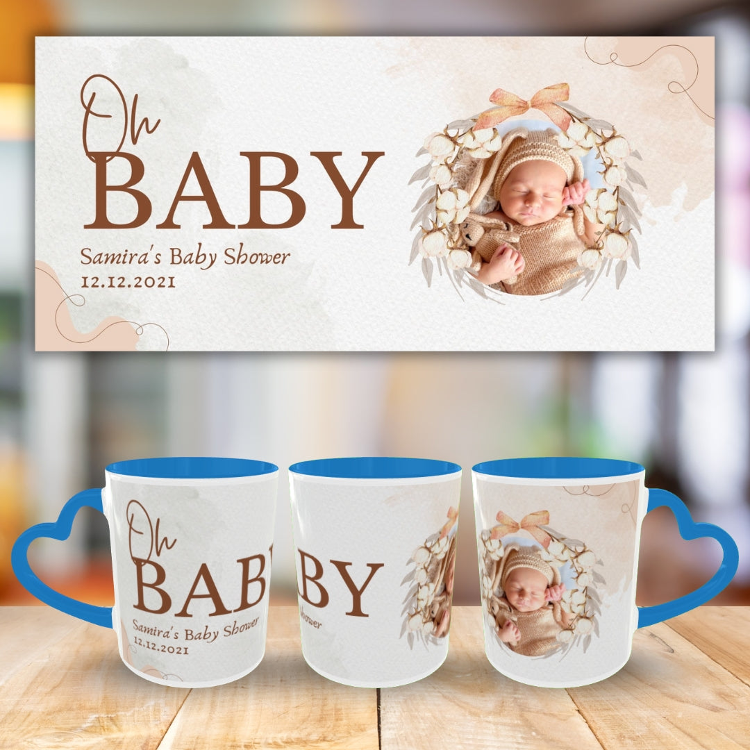 Customized Coffee Mugs For Little Baby in Blue