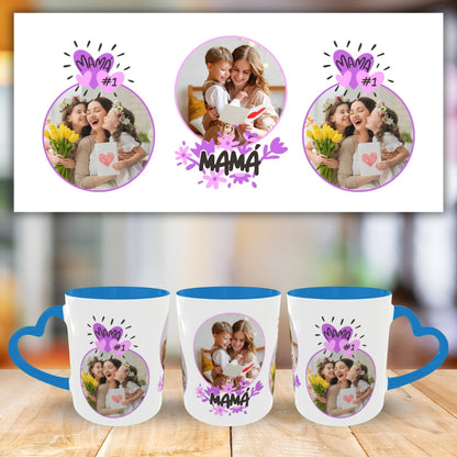 Customized Coffee Mugs For mother in Blue ( Special for Mother )