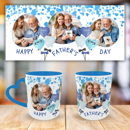 Customized Coffee Mugs For Dad in Blue ( Your Super Hero )