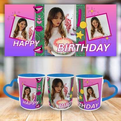 Customized Coffee Mugs For Birthday in Blue