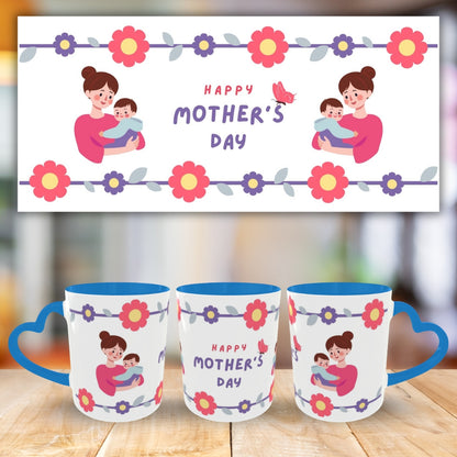 Customized Coffee Mugs For mother in Blue ( Special for Mother )