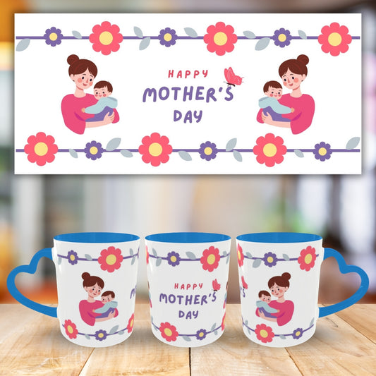 Customized Coffee Mugs For mother in Blue ( Special for Mother )