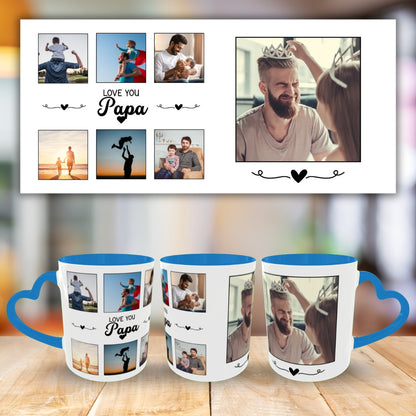 Customized Coffee Mugs For Dad in Blue ( Your Super Hero )