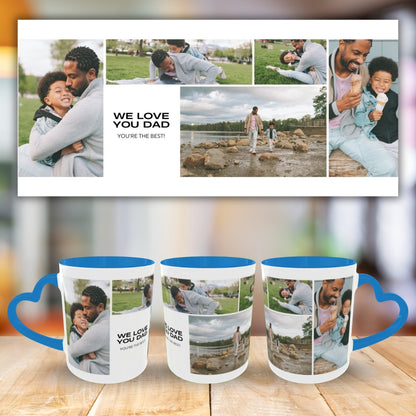 Customized Coffee Mugs For Dad in Blue ( Your Super Hero )